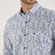 Camisa Yale Para Caballero Manga Larga Regular Fit 4639 Azul