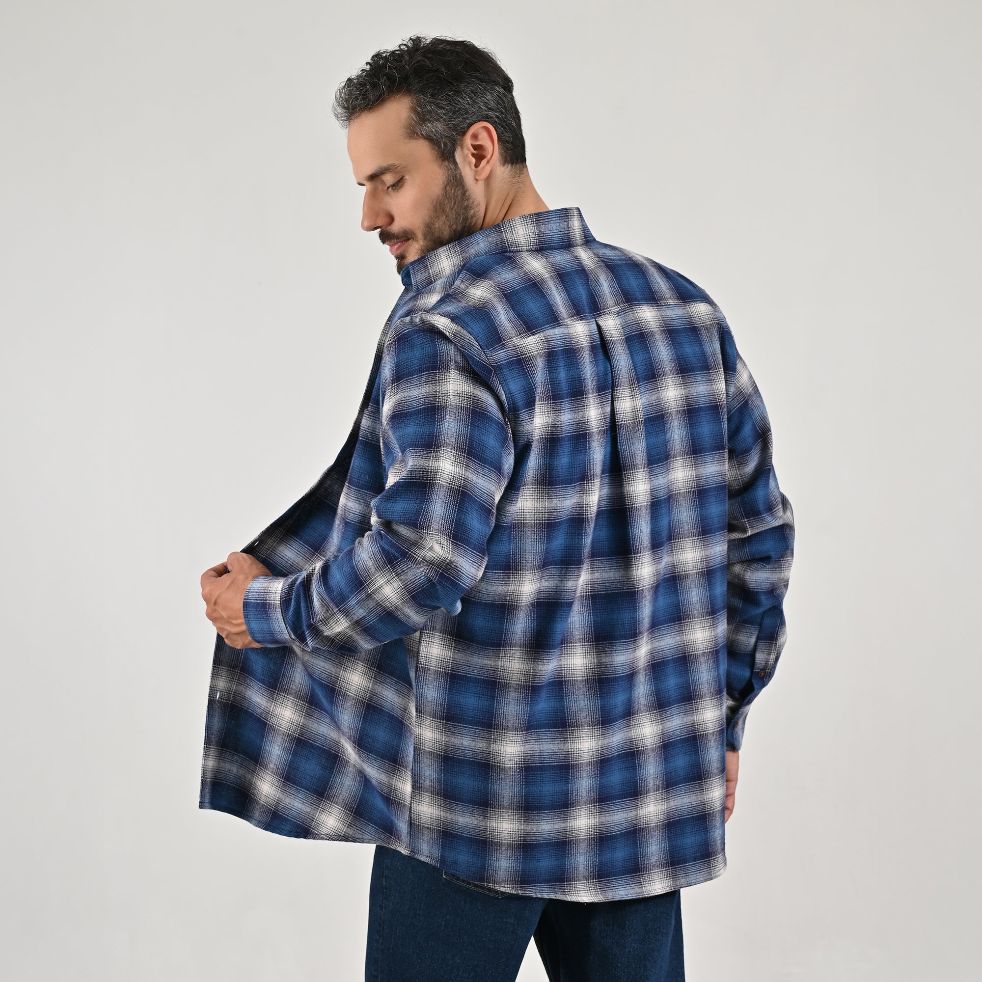 Camisa Yale Para Caballero Manga Larga Regular Fit 4640 Azul