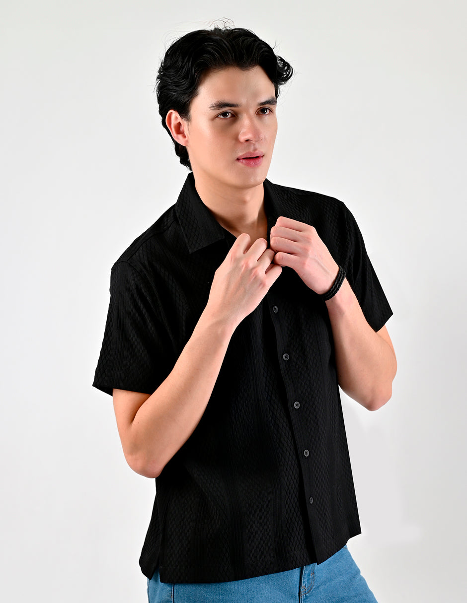 Camisa Caballero Supply Company Manga Larga Slim Fit 4551 Negro