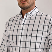 Camisa Yale Para Caballero Manga Larga Regular Fit 4636 Blanco