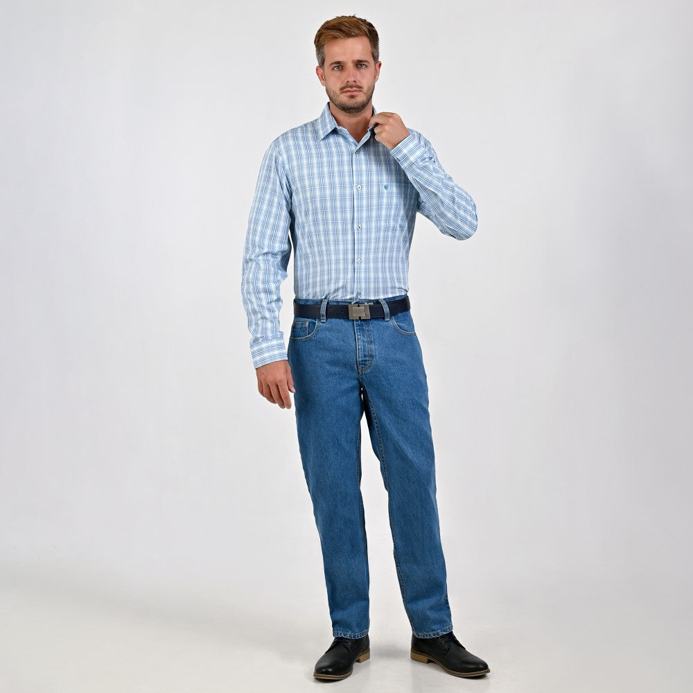 Camisa Yale Para Caballero Manga Larga Regular Fit 4751 Verde