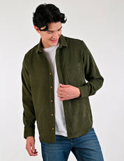 Camisa Caballero Supply Company Manga Larga Slim Fit 4563 Verde Militar