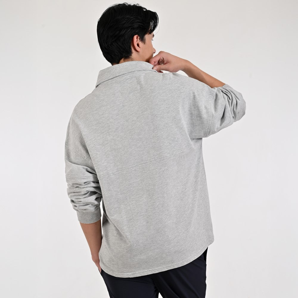 Playera Caballero Supply Company Cuello Polo Manga Larga Regular Fit 7085 Gris