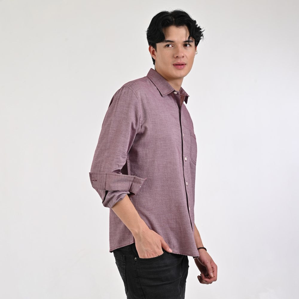 Camisa Caballero Supply Company Manga Larga Slim Fit 4561 Vino