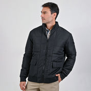 Chamarra Yale Para Caballero Capitonada Sin Capucha Regular Fit 6902 Negro