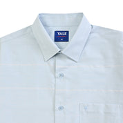 Camisa Yale Para Caballero Cenefa Manga Corta Classic Fit 4716 Azul cielo