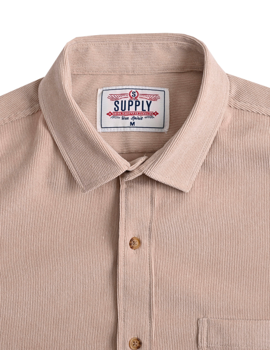 Camisa Caballero Supply Company Manga Larga Slim Fit 4563 Kaki