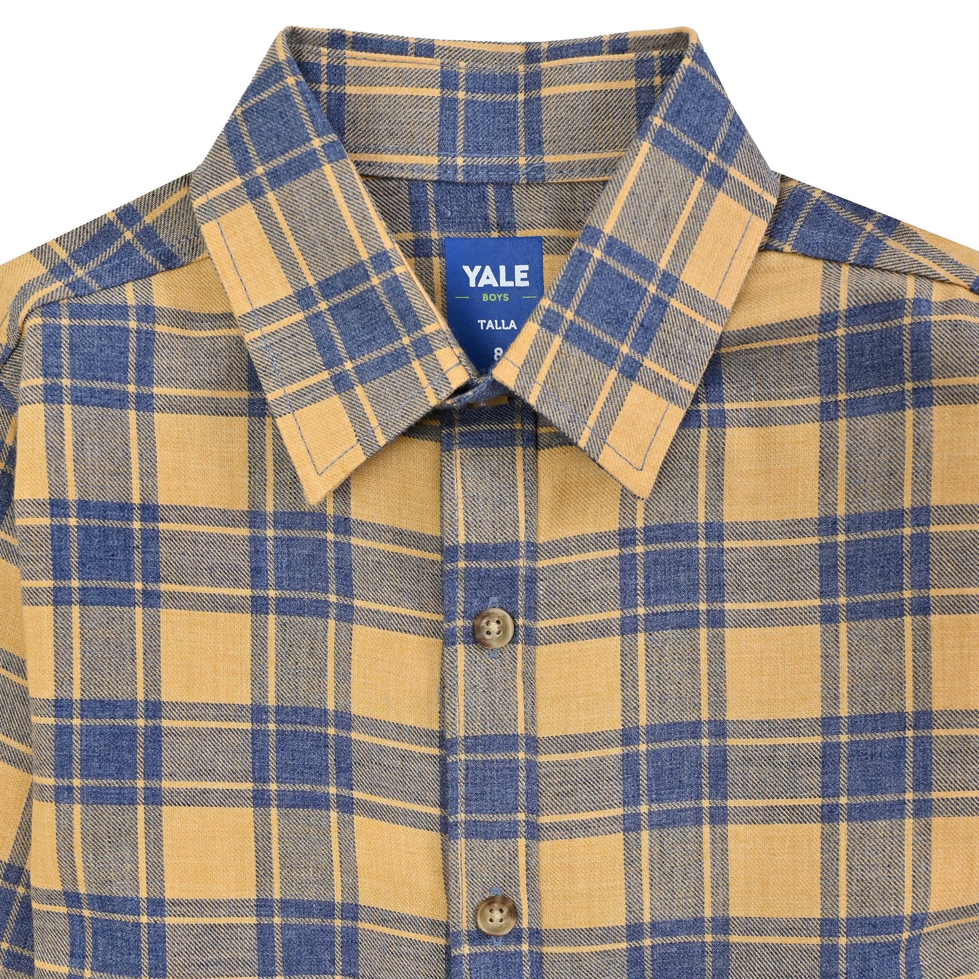 Camisa Yale Boys Manga Larga Regular Fit 4678 Mostaza