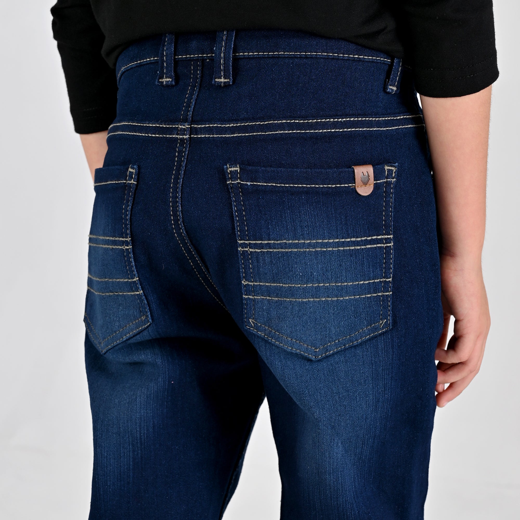 Pantalón de Mezclilla Yale Boys Slim Fit 3136 Marino