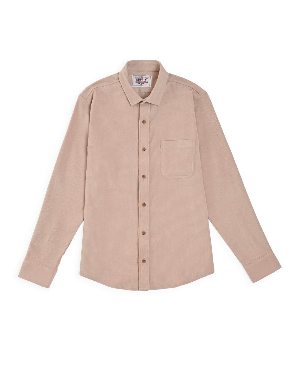 Camisa Caballero Supply Company Manga Larga Slim Fit 4563 Kaki