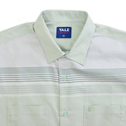 Camisa Yale Para Caballero Chazarilla Manga Corta Classis Fit 4710 Verde Agua