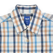 Camisa Yale Boys Manga Corta Regular Fit 4665 Azul