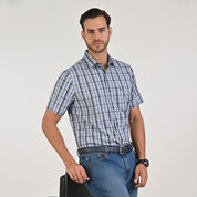 Camisa Yale Para Caballero Manga Corta Regular Fit 5466 Marino
