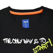 Playera Yale Boys Cuello Redondo Manga Corta Fit 6961 Negro
