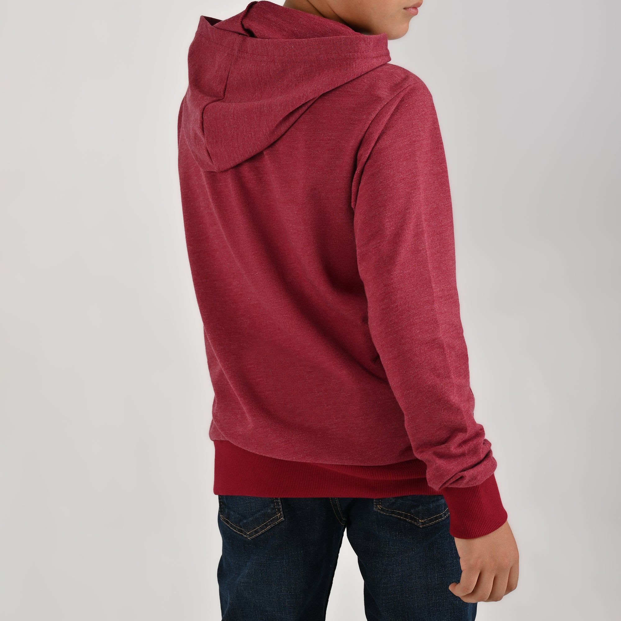 Sudadera Yale Boys Con Capucha Fit 7084 Guinda