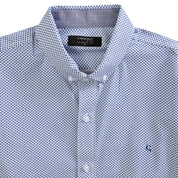 Camisa Yale Collection Para Caballero Manga Larga Slim Fit 4605 Azul Rey