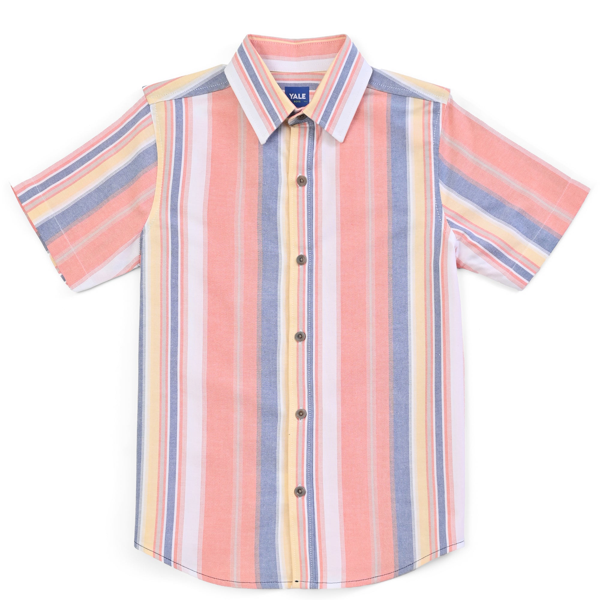 Camisa Yale Boys Manga Corta Regular Fit 4660 Salmón