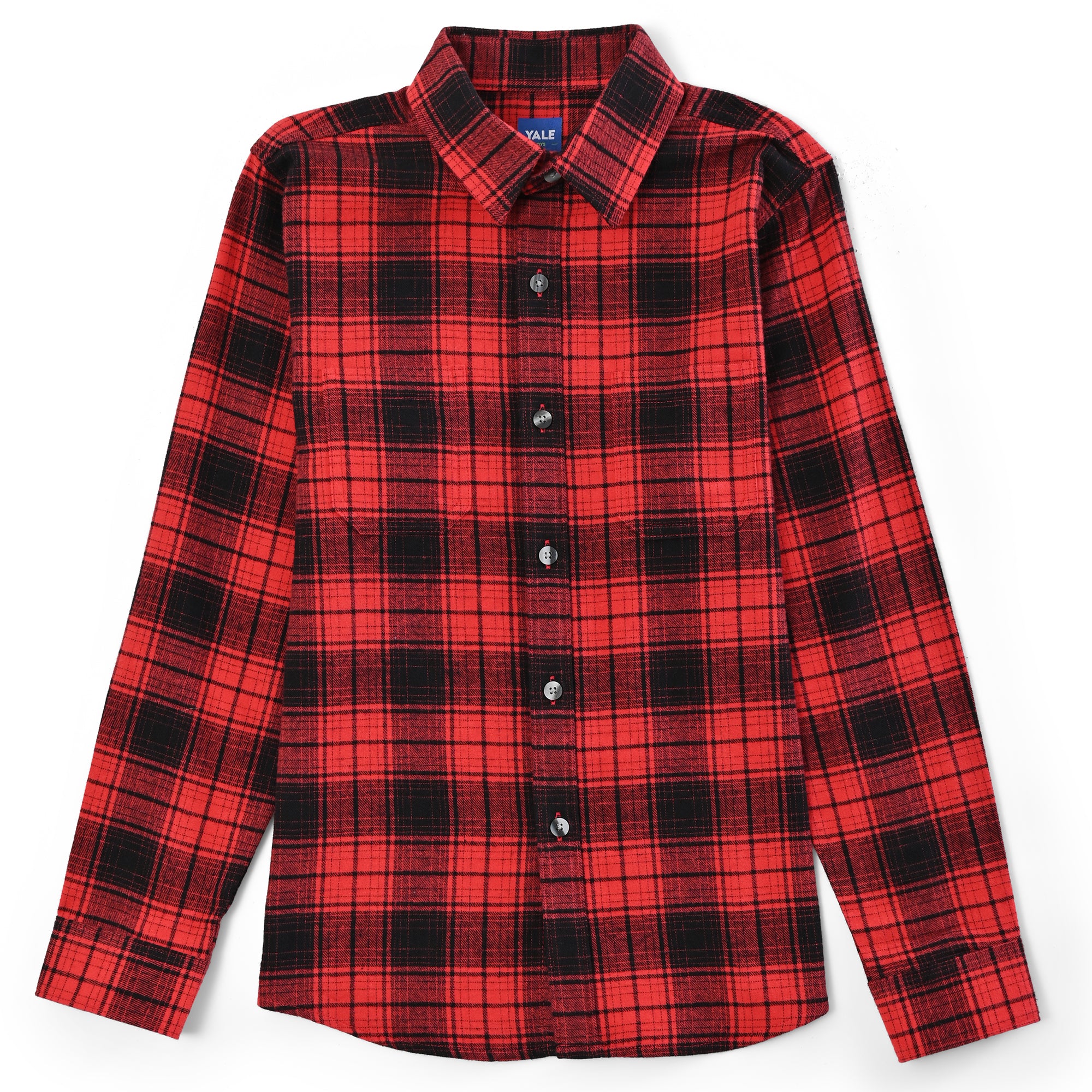Camisa Yale Boys Manga Larga Regular Fit 4677 Rojo